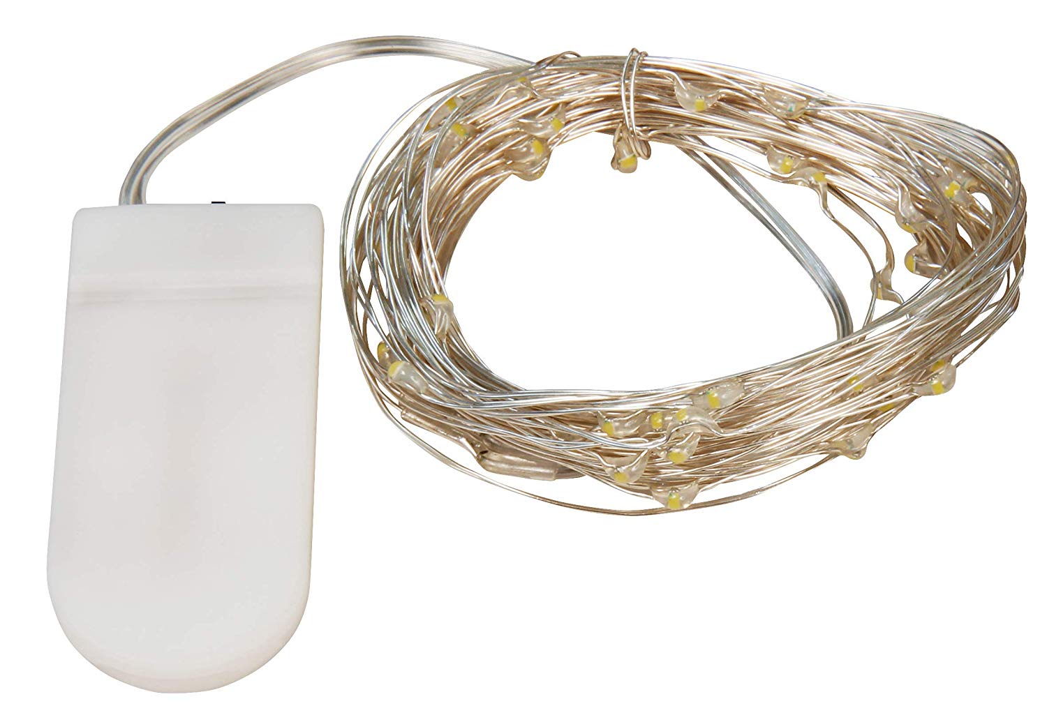 LED Draht-Lichterkette Micro warmweiß Batteriebetrieb (Strom & Licht)