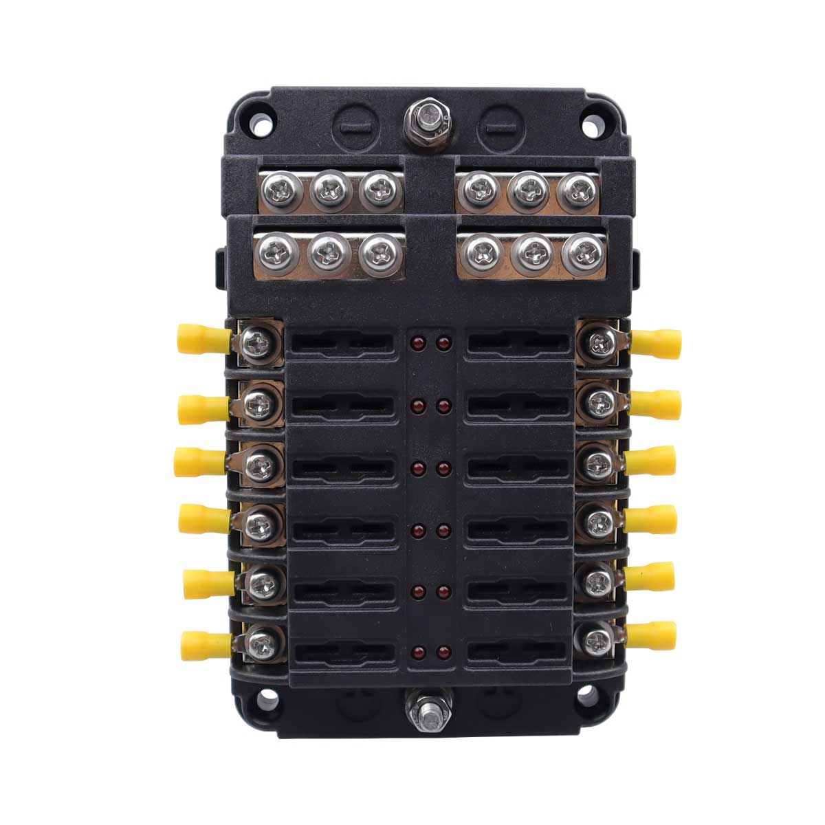 Stromverteilerblock 2-Wege 60A - Sicherungskasten Für Auto Verstärker 12V-24V Mit Transparenter Abdeckung
