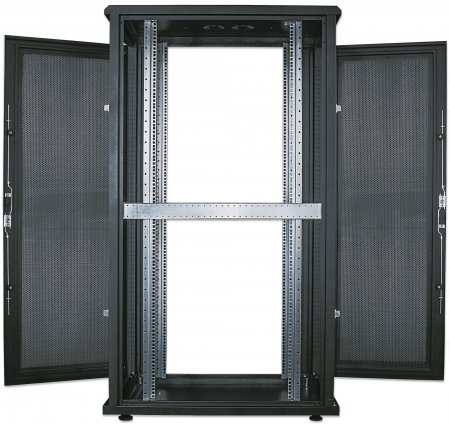 Kab24® Netzwerkschrank / Serverschrank 19 Zoll 42 HE schwarz montiert H:205,7 x B:80 x T:100cm ...