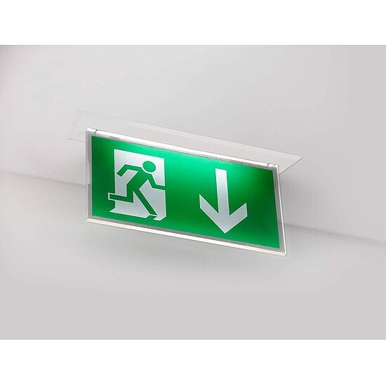 Bild 2 - LED-Fluchtwegleuchte 70 x 410 x 50 mm 100 lm 25m Erkennungsreichweite Deckenmontage