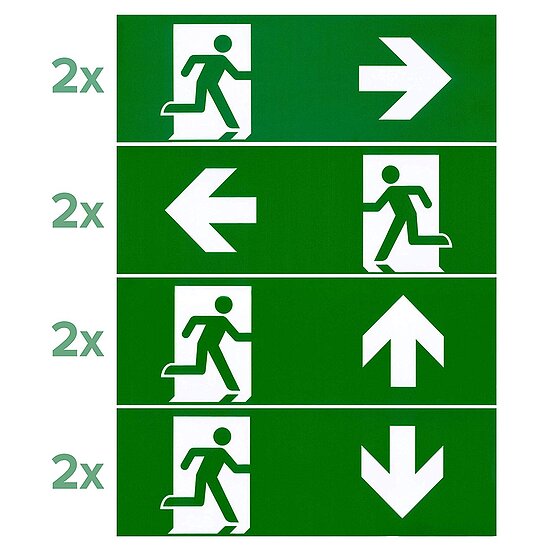 Bild 3 - LED-Fluchtwegleuchte 70 x 410 x 50 mm 100 lm 25m Erkennungsreichweite Deckenmontage