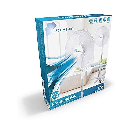 Bild 5 - Standventilator, 40cm-�, 42W, 3 Geschwindigkeiten, wei�