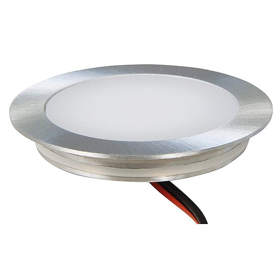 LED Einbauleuchte rund Alu gebürstet 55mm IP67 neutralweis 4000 K 0,5W 60 Lumen (Strom & Licht