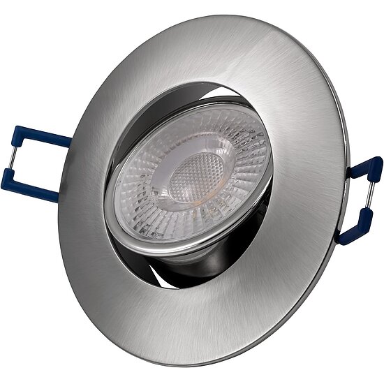 Bild 3 - LED Einbauspot schwenkbar Kunststoff Stahl geb�rstet 4,5W 460-480 Lumen 3000 K