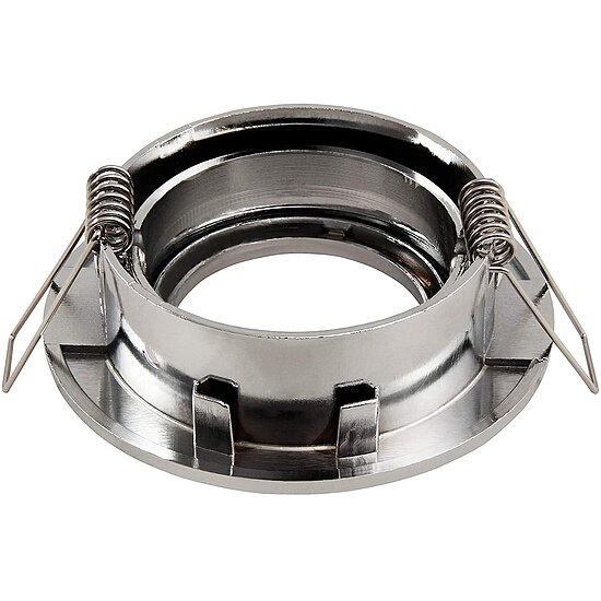 Bild 3 - MR16 GU 5.3 Einbaurahmen Alu rund verchromt schwenkbar ohne Leuchtmittel mit G4 Fassung