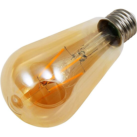 Bild 2 - LED Filament Leuchtmittel RETRO Bauform ST64 E27 4W 400 lm warmwei� goldenes Glas