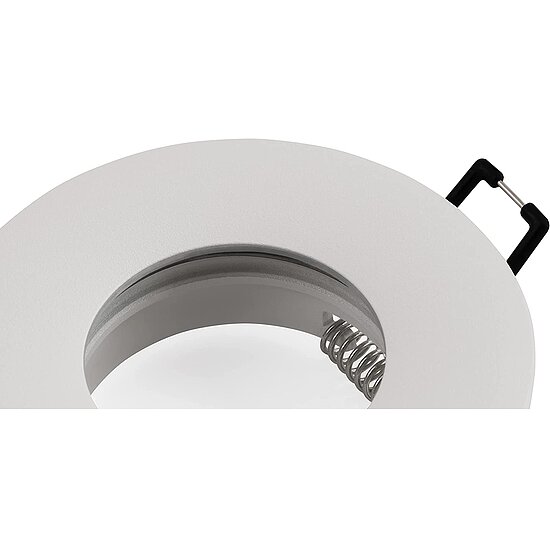 Bild 4 - MR16 GU 5.3 Alu Einbaurahmen rund weis spritzwassergesch�tzt IP44 ohne Leuchtmittel