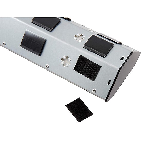 Bild 6 - Steckdosenblock PREMIUM 3-fach Schutzkontakt-Steckdose Aufbauversion inkl. 2 x USB ideal f�r Eckmontage Edelstahl und Kunststoff 15cm Kabel