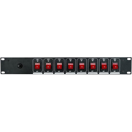 Bild 2 - 19 Zoll Steckdosenleiste mit 8 einzeln schaltbaren Schutzkontakt Steckdosen