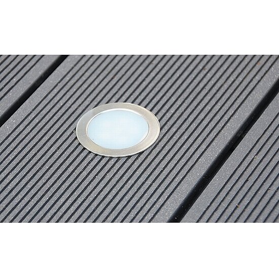 Bild 4 - LED Einbauleuchte Slim IP67 9 LEDs Alu matt 0,5W warmwei 55mm