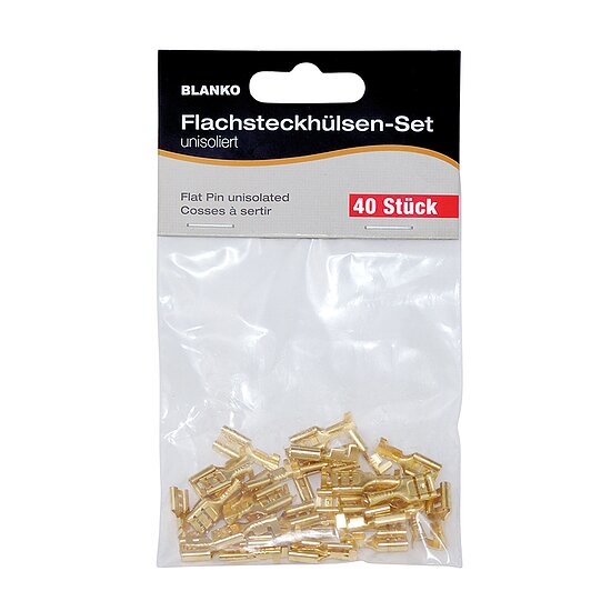 Bild 2 - Flachsteckh�lsen-Set unisoliert 40 St�ck