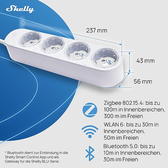 Bild 3 - Shelly Plug & Play Power Strip 4 Gen4 wei