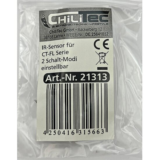 Bild 3 - Steckbarer IR-Sensor fr CT-FL Serie 3,5mm, 2 Schalt-Modi einstellbar