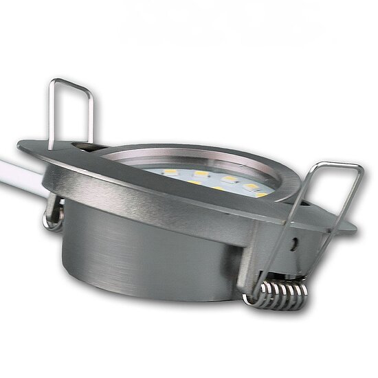 Bild 4 - LED Einbaustrahler schwenkbar Edelstahl gebrstet lackiert 26mm Einbautiefe 4W 330 L 4000K neutralweiss