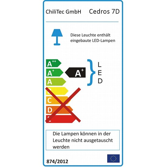 Bild 2 - LED Wandleuchte Edelstahl warmweiss 3000K 2 x 450lm (oben und unten) 230V 11 Watt