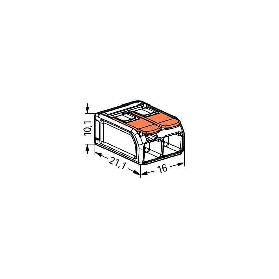 Bild 2 - WAGO 2-fach Verbindungsklemme mit Hebel Serie 221-612 von 0,5mm - 6mm