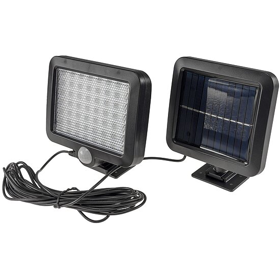 Bild 2 - LED Solar Wandleuchte mit Bewegungsmelder 300lm 6000K Akku externe Solarzelle