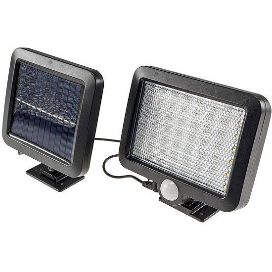 Bild 3 - LED Solar Wandleuchte mit Bewegungsmelder 300lm 6000K Akku externe Solarzelle