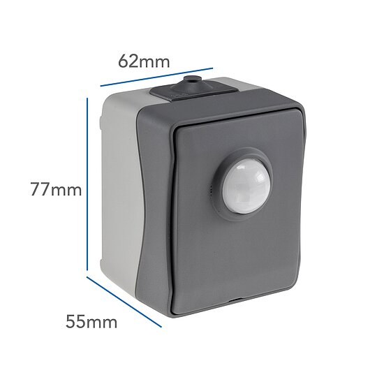 Bild 5 - NUQUI Feuchtraum PIR Bewegungsmelder 120, bis 6m, 250V~, 2-500W, IP54