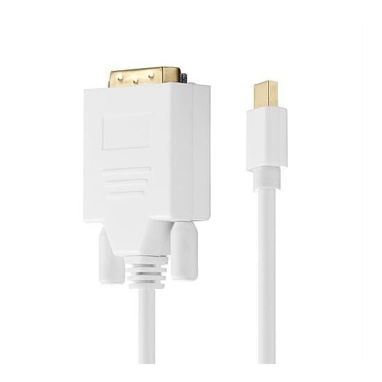 Bild 2 - mini Displayport auf DVI Kabel weiss, vergoldete Kontakte