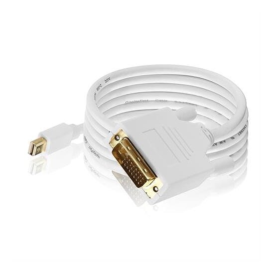 Bild 3 - mini Displayport auf DVI Kabel weiss, vergoldete Kontakte