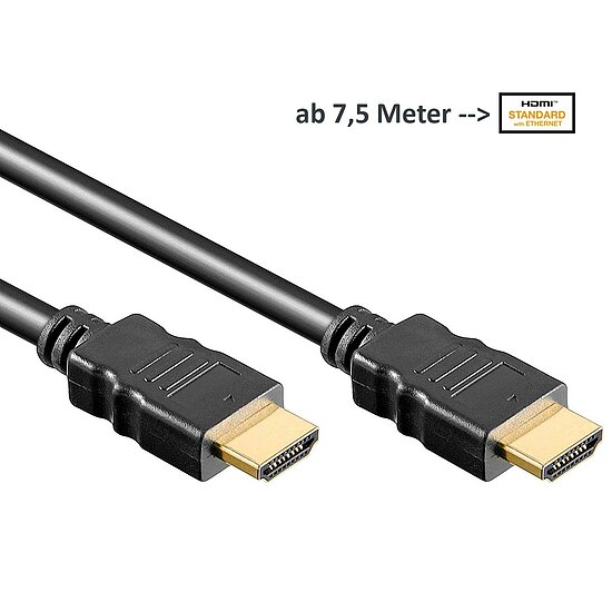 Bild 3 - 2.0 High Speed Kabel 4K, Ultra-HD, Full-HD, 3D, ARC vergoldete Stecker schwarz