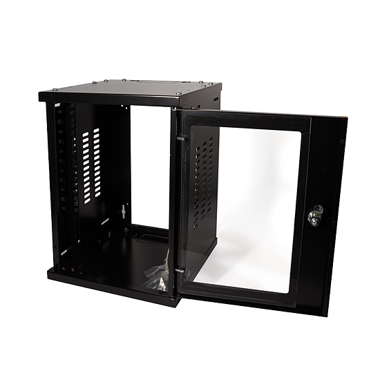 Bild 3 - Netzwerkschrank 10 Zoll 8 HE schwarz Wandgeh�use H:41,5 x B:31,3 x T:30cm