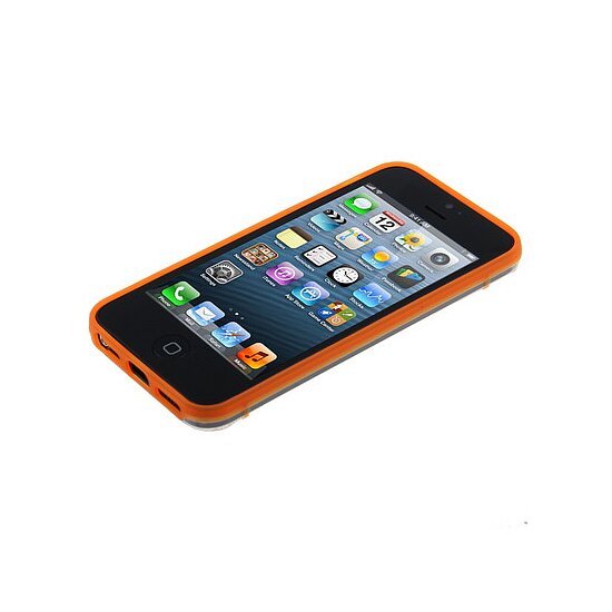 Bild 3 - Hardcase Iphone 5 Schutzh�lle transparent / orange