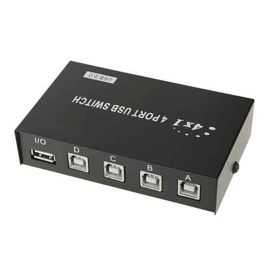 Bild 2 - Kab24 4-port USB 2.0 Umschalter Dataswitchbox manuel schwarz