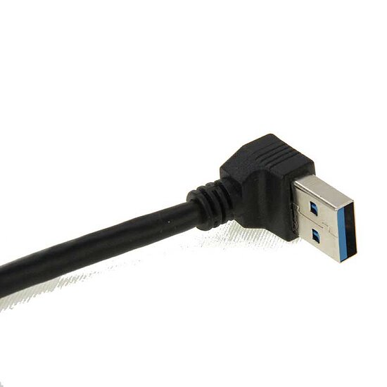 Bild 3 - USB 3.0 Adapterkabel 25cm Micro USB Stecker gewinkelt auf USB 3.0 A Stecker gewinkelt