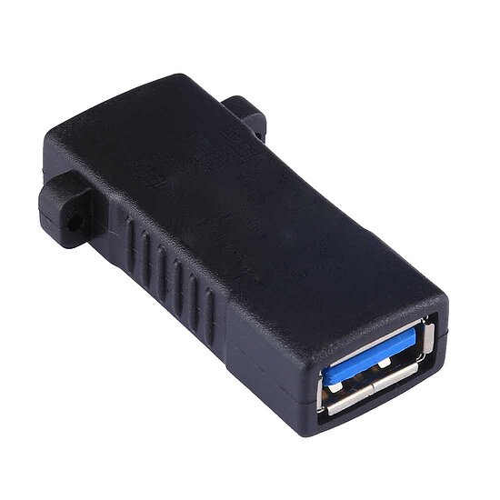 Bild 2 - USB 3.0 Doppelkupplung mit Flansch zum einbauen