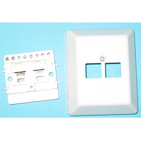 Bild 2 - SKYMASTER ISDN Doppeldose Aufputz, Farbe reinweiss 2 x 8 (4)