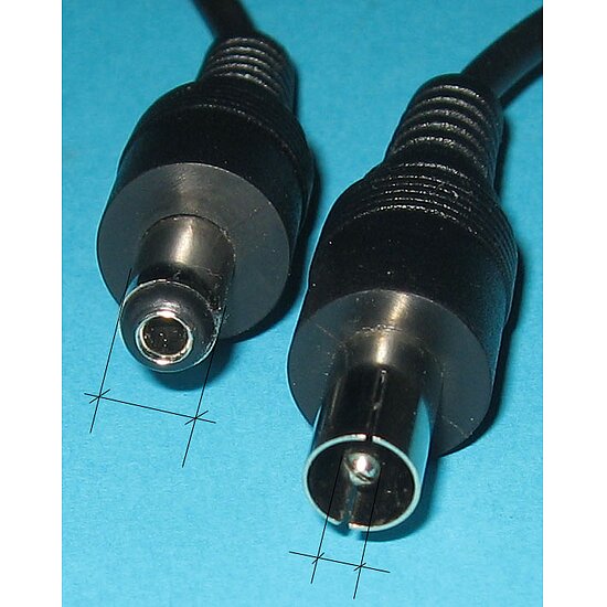 Bild 2 - Kab24� DC Verl�ngerung Netzteil Verl�ngerung Stecker 2,1mm Innen 5,5mm au�en