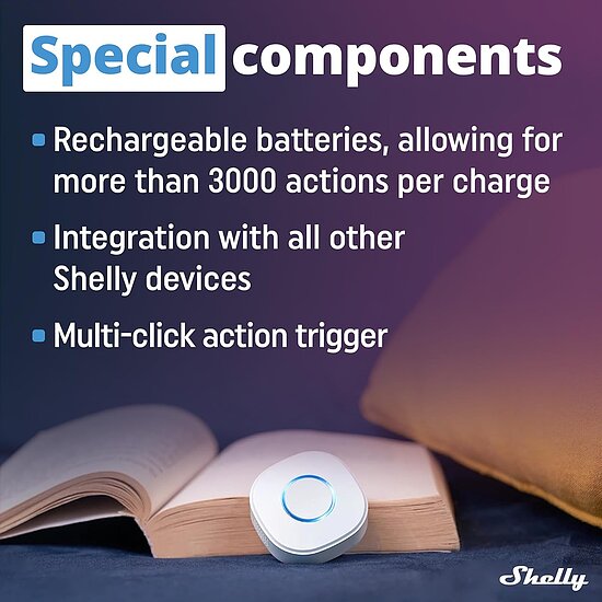 Bild 6 - Shelly Button1 WiFi Bluetooth wei Smart Button