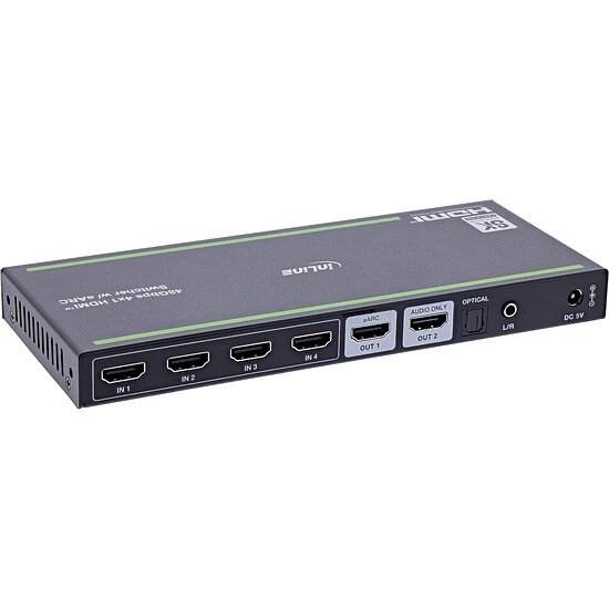 Bild 1 - InLine HDMI Switch, 4-fach, 48Gb/s, 8K@60Hz, mit Audio-Auskopplung