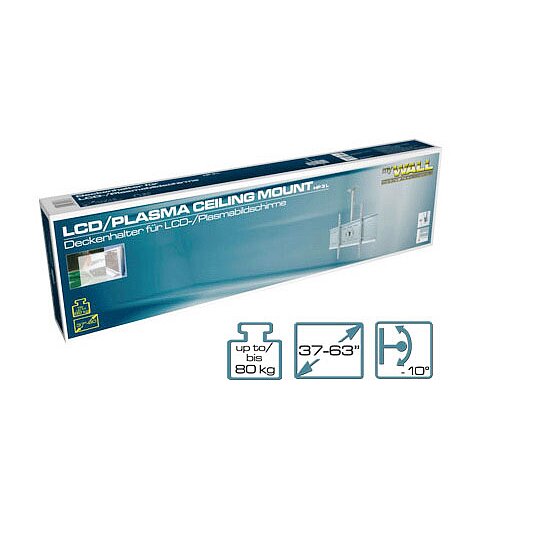 Deckenhalter silber für Flachbildschirm TFT Plasma für Bildschirme 37