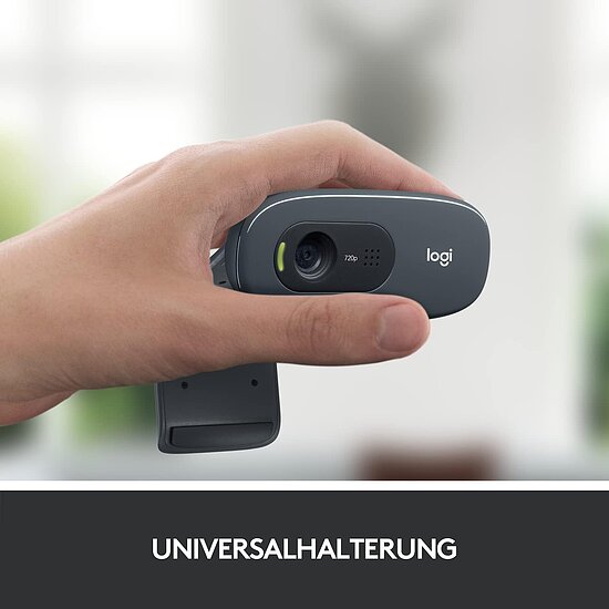 Bild 5 - Logitech C270 Webcam HD 720p 60 Sichtfeld Fester Fokus Belichtungskorrektur USB-Anschluss