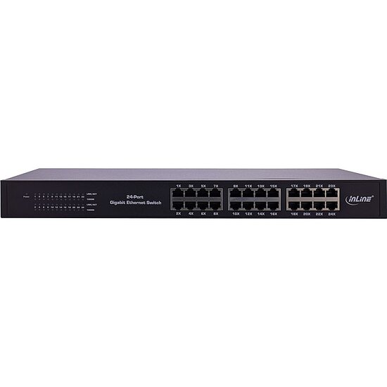 Bild 3 - InLine Gigabit Netzwerk Switch 24-Port, 1GBit/s, 48,26cm (19