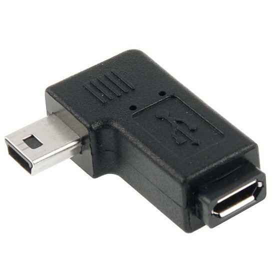 Bild 2 - Kab24� USB Adapter gewinkelt Micro USB Buchse auf Mini USB Stecker