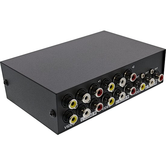 Bild 2 - InLine AV Umschalter manuell 4-Port, 3X Cinch IN/Out