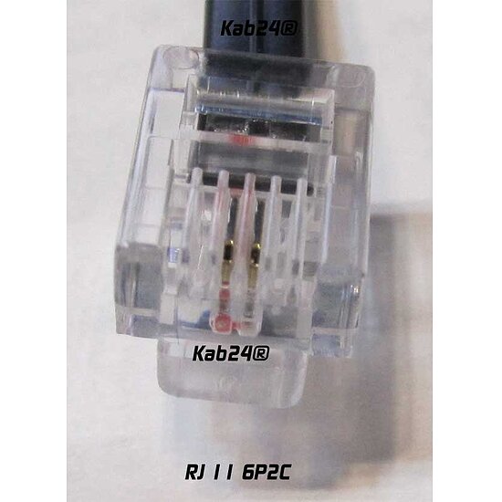 Bild 3 - 2-adriges Telefonkabel TAE F Stecker auf RJ11 Stecker
