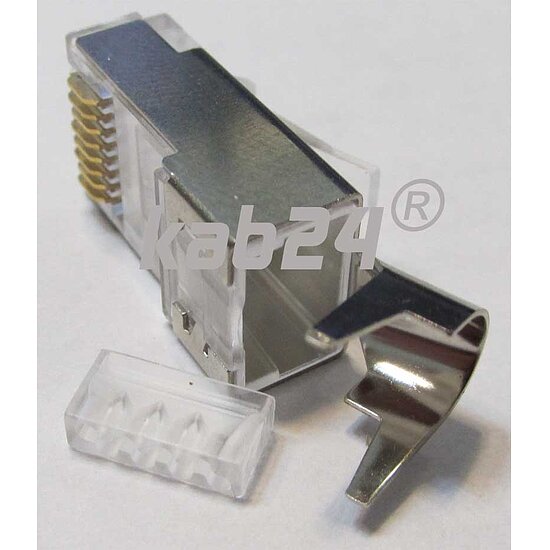 Bild 3 - Kab24� Netzwerk CAT6a RJ45 Stecker f�r CAT7 Verlegekabel