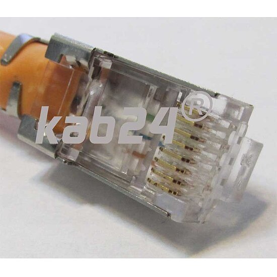 Bild 5 - Kab24� Netzwerk CAT6a RJ45 Stecker f�r CAT7 Verlegekabel