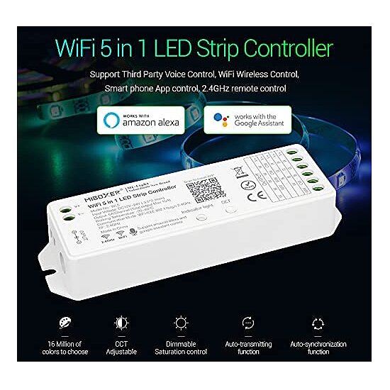 Bild 2 - Miboxer Milight Controller Mi-Light 2.4G WL5 5 in1 LED Steuergert Controller 12-24V bis 15A TUYA tauglich
