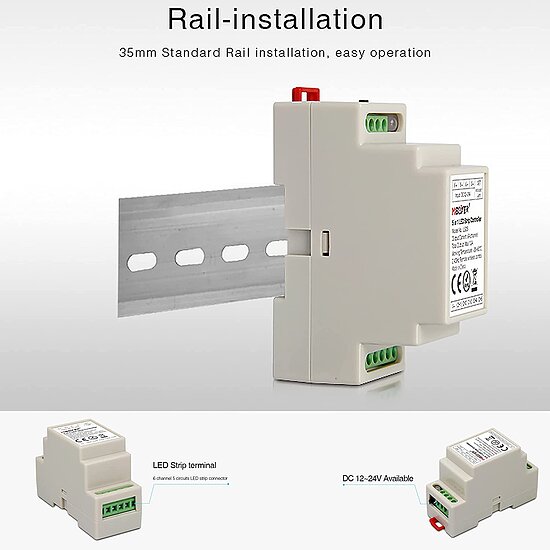Bild 5 - Miboxer Milight Controller LS2S fr Hutschiene 5in1 LED Steuergert Controller 12-24V bis 15A fr LED Produkte