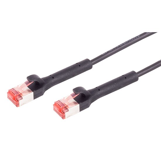 Bild 3 - CAT 6a Patchkabel schwarz mit biegbaren Steckern TPE halogenfrei Flexline 3,6mm Kabel