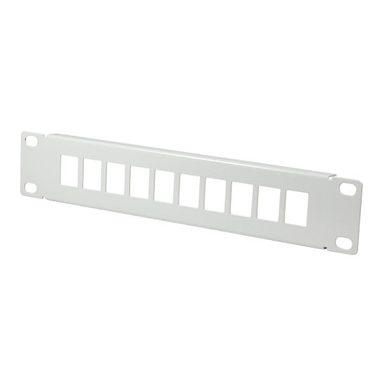 Bild 2 - Kab24 10 Zoll Keystone Leerblech 1HE grau RAL 7035