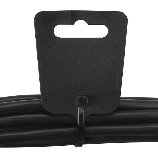 Bild 2 - Kabelbinder mit Markierfeld und Eurolochung, Lnge 200mm, Breite 5mm, schwarz, 100 Stck