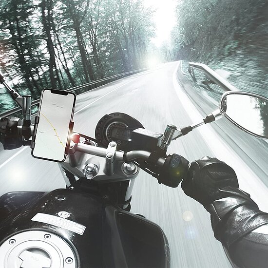 Bild 5 - Aluminium Smartphone-Fahrradhalterung fixiert f�r 3,5�7 Zoll Smartphones