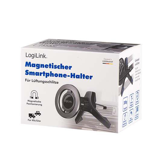 Bild 9 - Magnetischer-3-Punkt-Smartphone-Halter f�r Kfz-L�ftungsschacht, Schwarz